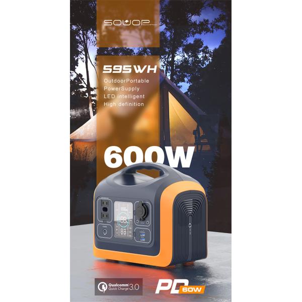 MPPT Controller LiFePO4 Battery 600w Solar Power Station Portable Solar Panel Power Bank