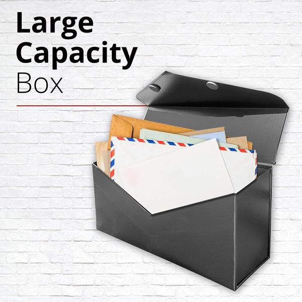 Logotipo personalizado Impreso de estilo industrial Caja de correo de montaje de pared de hierro con características anti-óxido