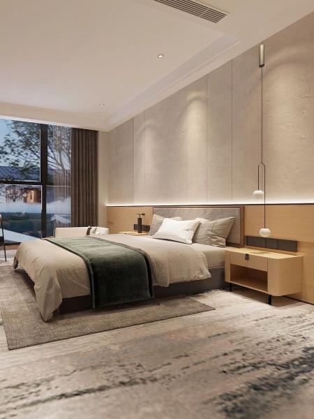 Customised Modern 5 Star Bedroom Furniture Standard Comfortable Wooden Beds