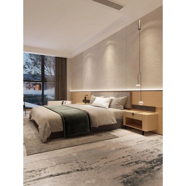 Customised Modern 5 Star Bedroom Furniture Standard Comfortable Wooden Beds