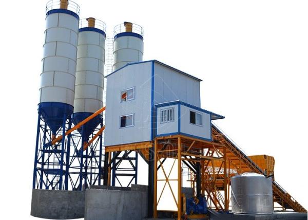 Large Capacity Ready Mix Concrete Plant , Stationary Belt Type Concrete Batching Plant