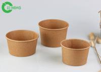 Descartável remova PE dobro a bacia revestida 8oz do papel de embalagem de Brown para a sopa