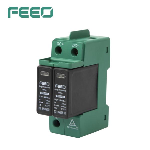 dc spd 2P 600V Lightning Protection DC Surge Protector 2.8KV 1000A