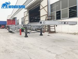 Cheap Price 2 3 4 Axles Air Mechanical Suspension Gooseneck 12 Twist Lock 20feet 40FT 45FT Container Truck Skeletal Chassis Framework Skeleton Semi Trailer