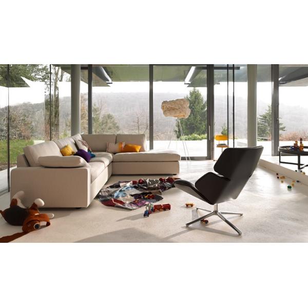 Scandinavian Design Shrimp Lounge Chair , Leather Cor Shrimp Chair With Ottoman