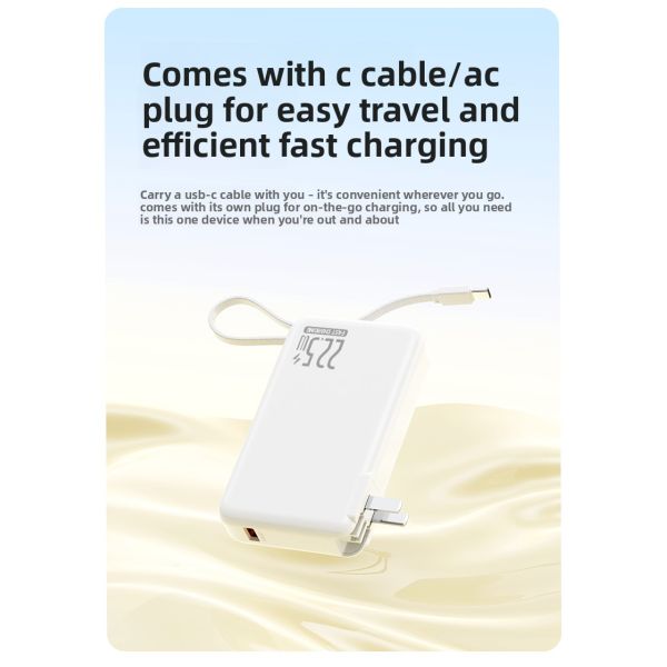 ABS Plastic AC Adapter Power Bank Lithium Polymer Battery Type 10000mAh