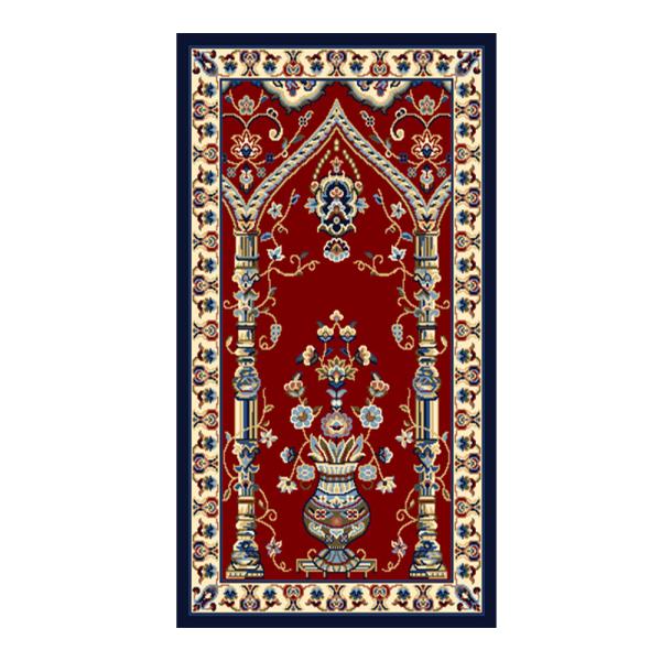 Single Mosque Prayer Rug PP Wilton Muslim Carpet 65cm X 120cm