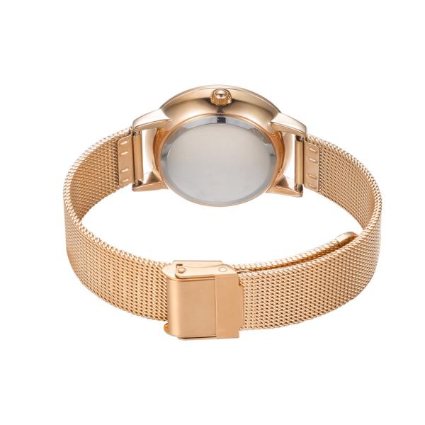 Czech Stone Insert Alloy japan quartz watch IP Rose Gold Stainless Steel Strap