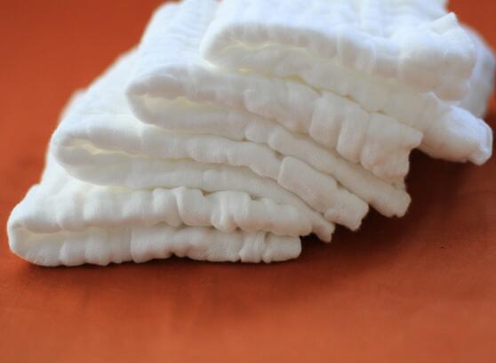 Medical washing gauze 6 layer 100% cotton baby handkerchief saliva tissue baby face towel