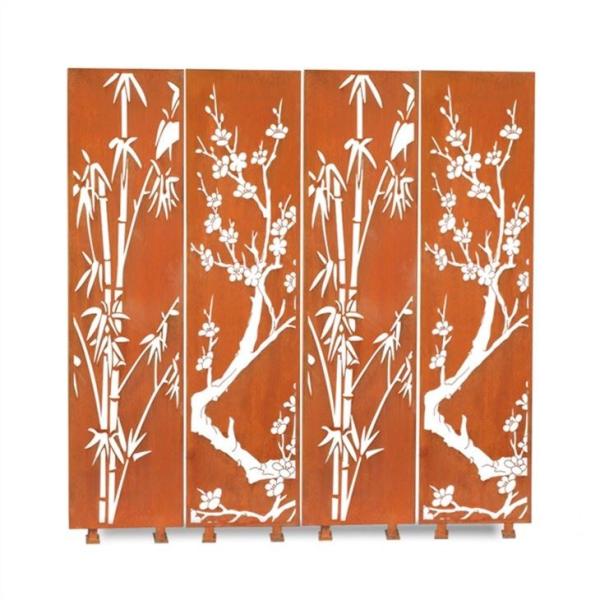 A privacidade de bambu do aço de Corten do metal seleciona a espessura de 1.5-3mm
