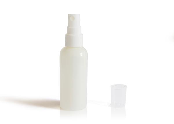 60ML White Plastic Spray Bottles , Boston Round Empty Plastic Spray Bottles
