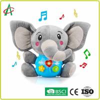 peluches de la abrazo de los 23.9cm, felpa Toy With Music del elefante del OEM que habla