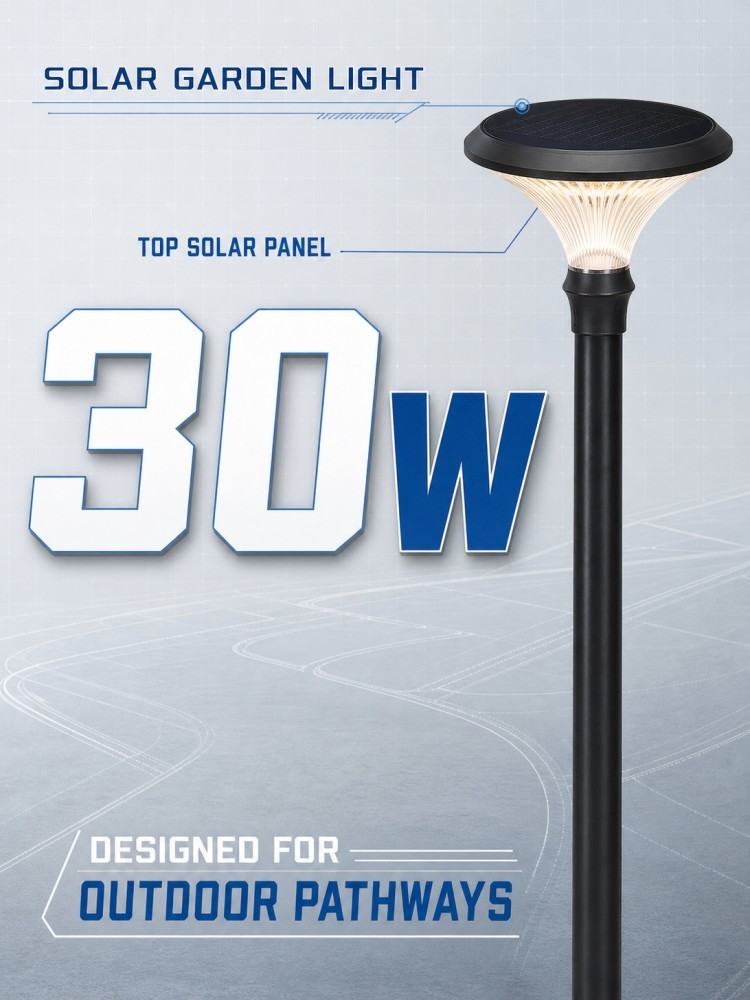 European Style Aluminum Solar Garden Street Light Round Diamond Shape Lower Consumption