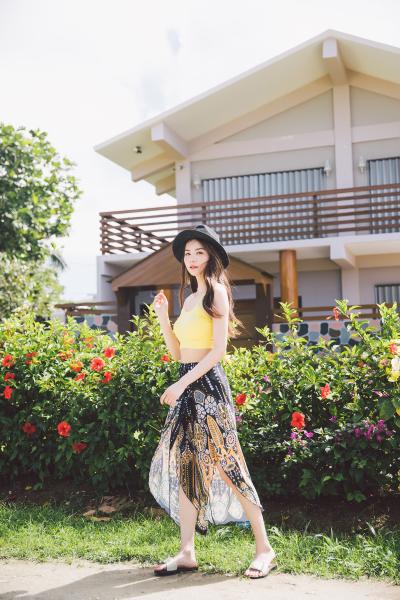 Scoop Neck Top With High Waist Women Swimwear 3 Pieces Beach Wear Bathing Suit Women