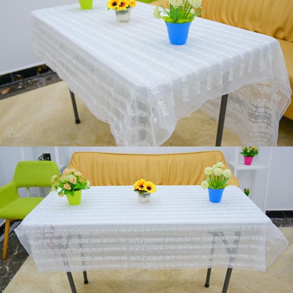 White Tulle Mesh Embroidery Wedding Dress Fabric 125cm Width