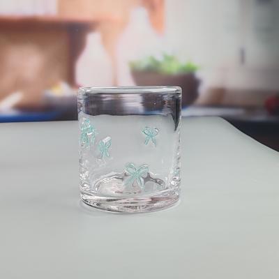14oz Valentine's Decorative DOF Glass Bowknot Water Tumbler Glasses Mexico Icon Rock Glass Cup for Wedding Party Gift