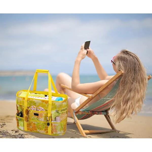 Impression de motifs personnalisés Sac de plage plus grand étanche à 9 poches