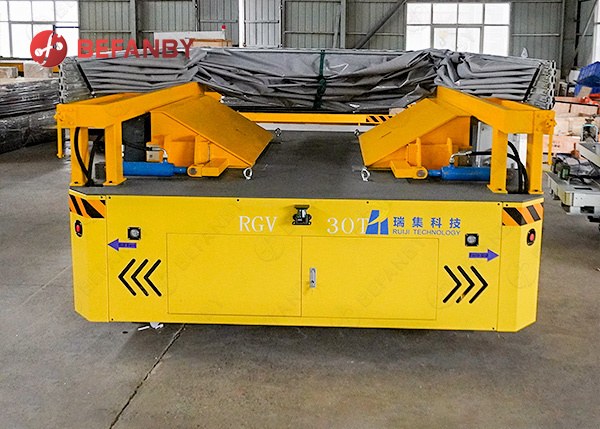 30 Tonne For Boiler Factory Coil Device RGV Robot Transfer Cart