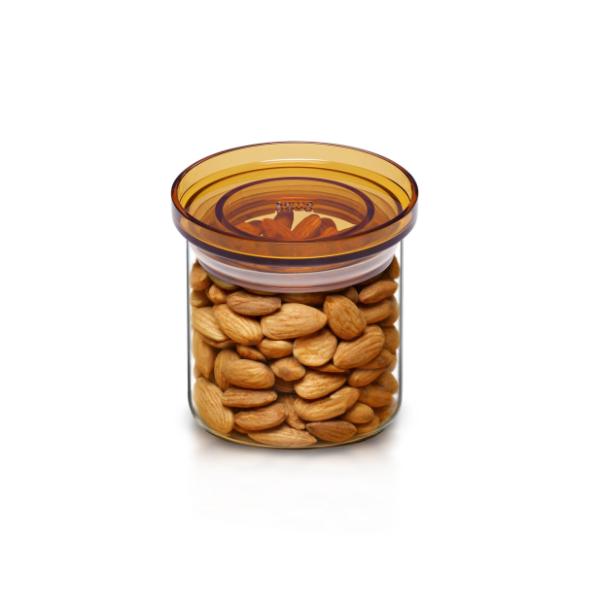 Kitchen Storage Glass Food Canisters Jar Packaging Container With Bamboo Plastic Lid