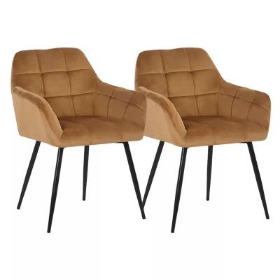 240 pounds bearing Velvet Dining Armchair Metal Base Dining Chair antirust