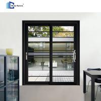 Aluminium alloy sliding glass balcony sliding door black French style aluminum sliding glass door