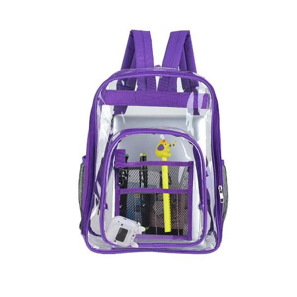 Customized Heavy Duty Transparent PVC School Backpack Bag for Transparent School Bag