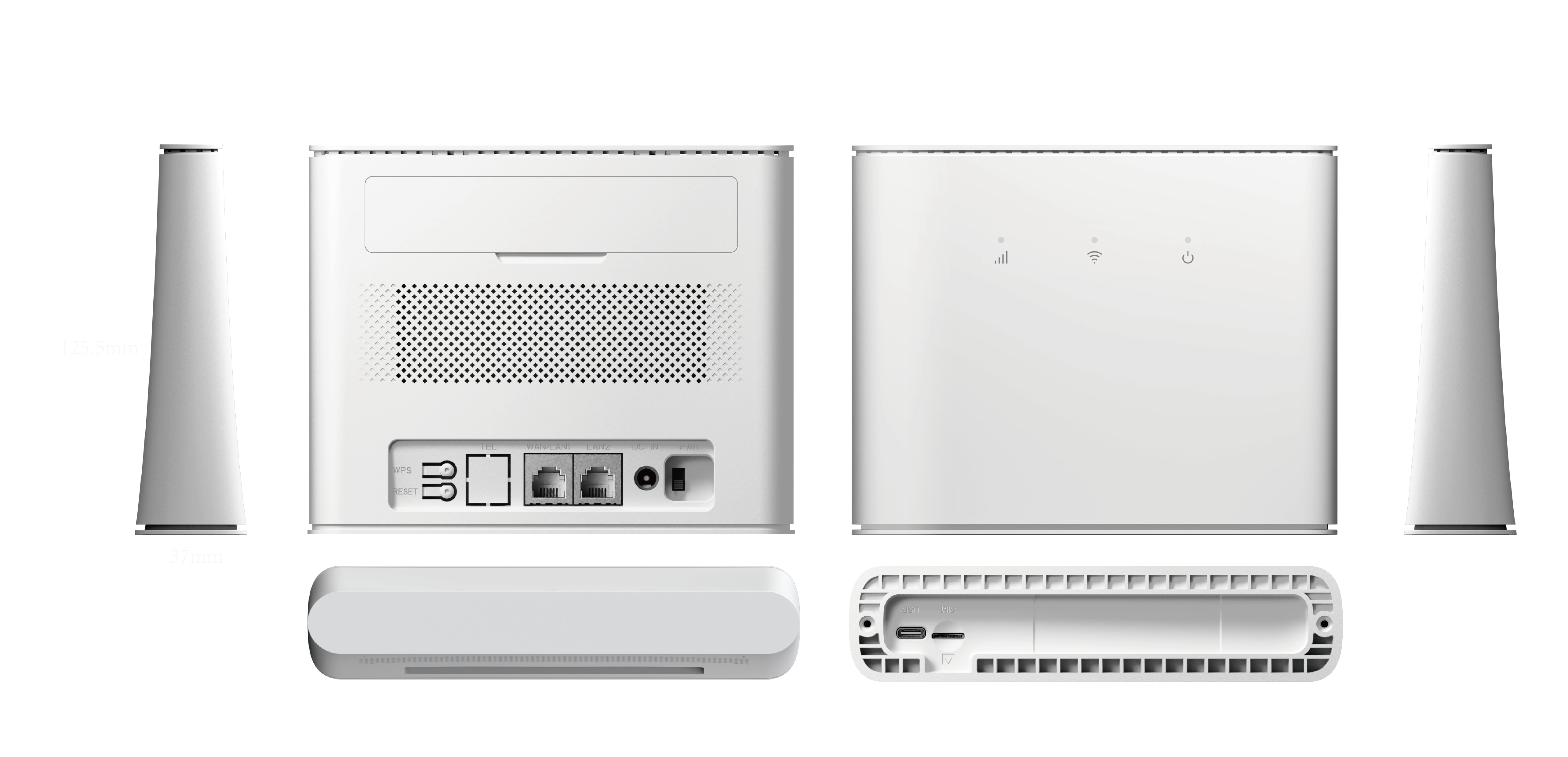 Поддержка LAA маршрутизатора CPE Cat12 Cat6 Wifi CBRS B48 новая LTE WIFI5 и глобальный диапазон