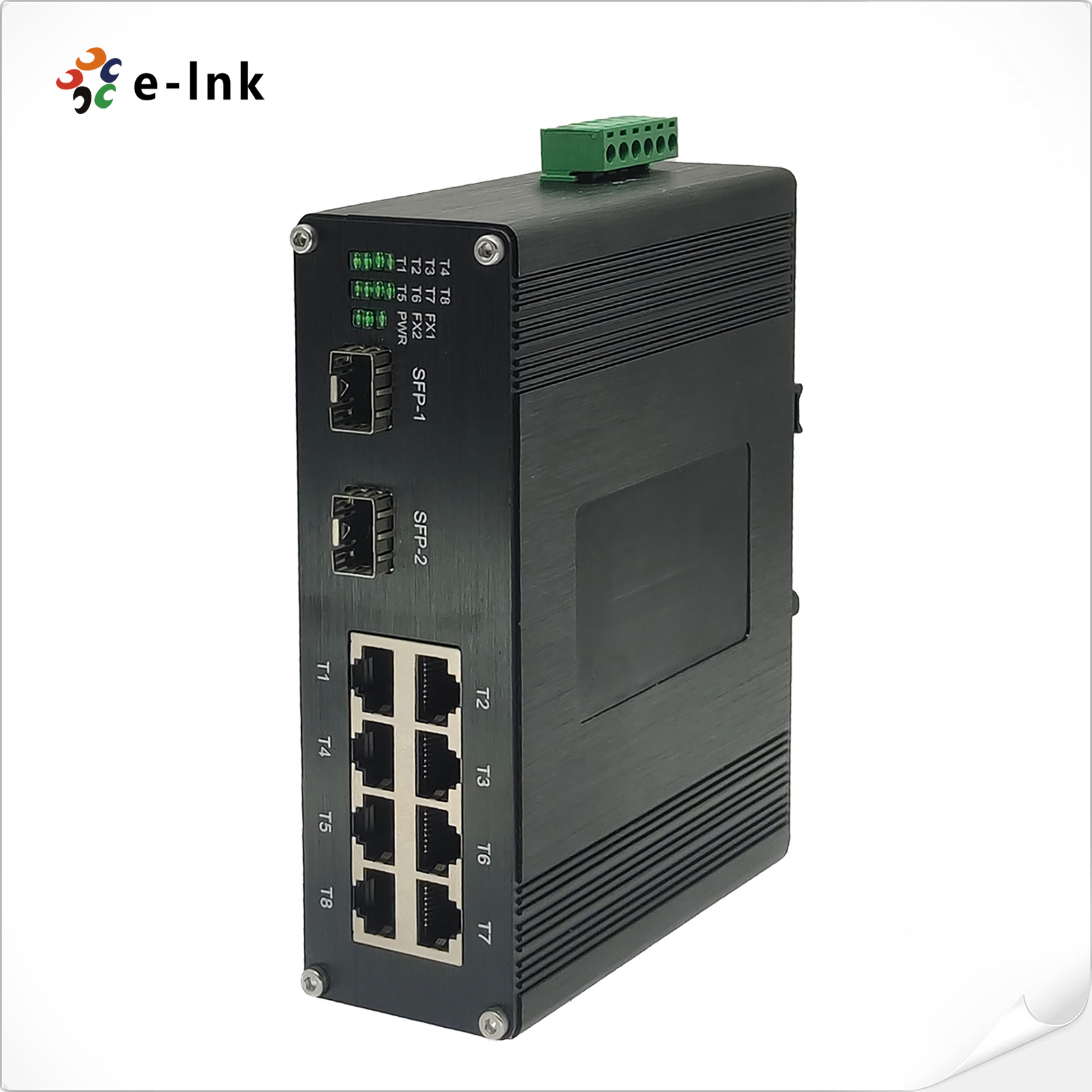 Промышленный переключатель 8-Port PoE автономный с IEEE 802.3at PoE+