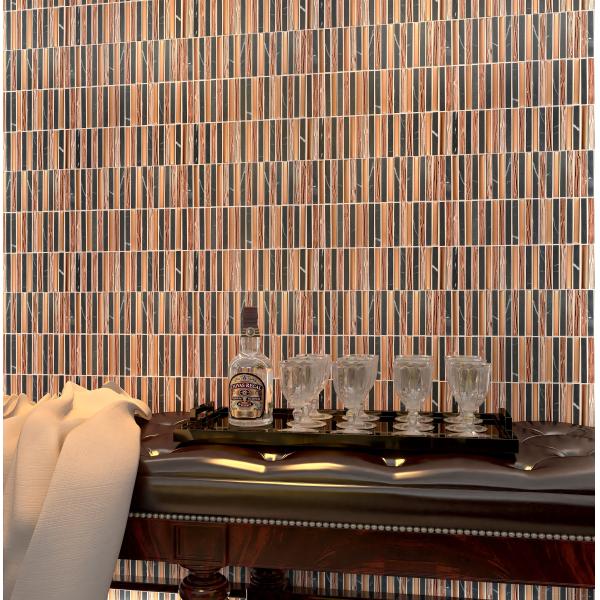 Mosaïques en pierre naturelle durables 282x294mm pour murs intérieurs, bureau et salon