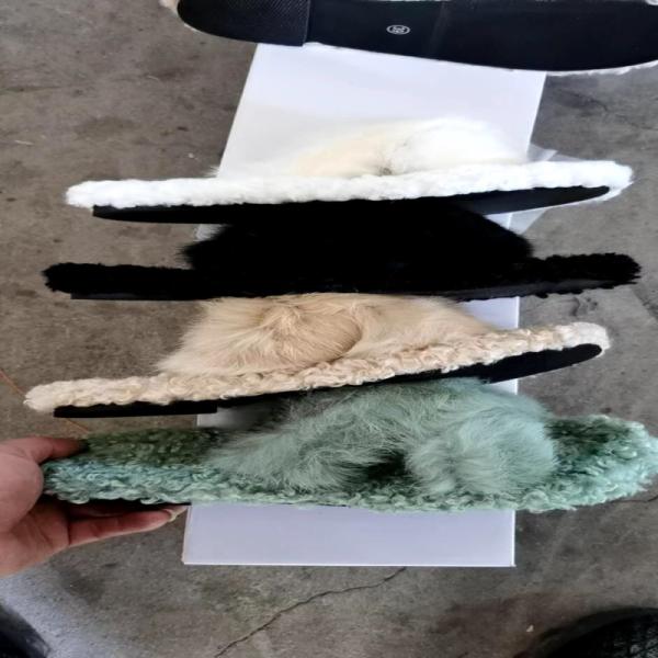 Daily Life Ladies Fur Cross Slippers Fashion Fluffy Faux Fur Slides