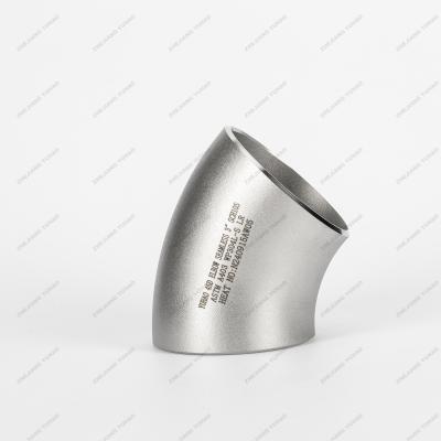 SCH10-SCH160 Stainless Steel Buttweld Pipe Fittings 45 Degree Stainless Steel Weld Elbows