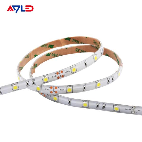 única iluminação de tira do diodo emissor de luz da cor 3000K flexível sob o armário 12V exterior branco Cuttable 24V