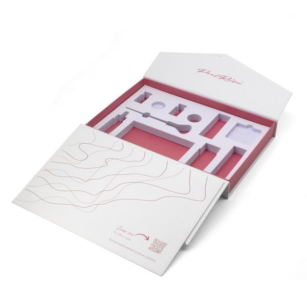 Custom 2 Door Open Empty Beauty Skincare Cosmetic Products Paper Gift Packaging Box