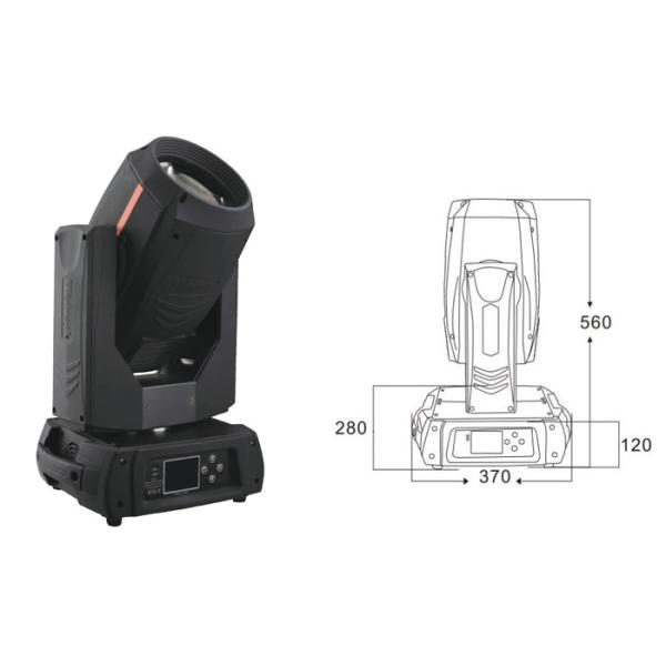 Beam Moving Head LED Lighting 380W With Frost And 2 Prisms For Night Club