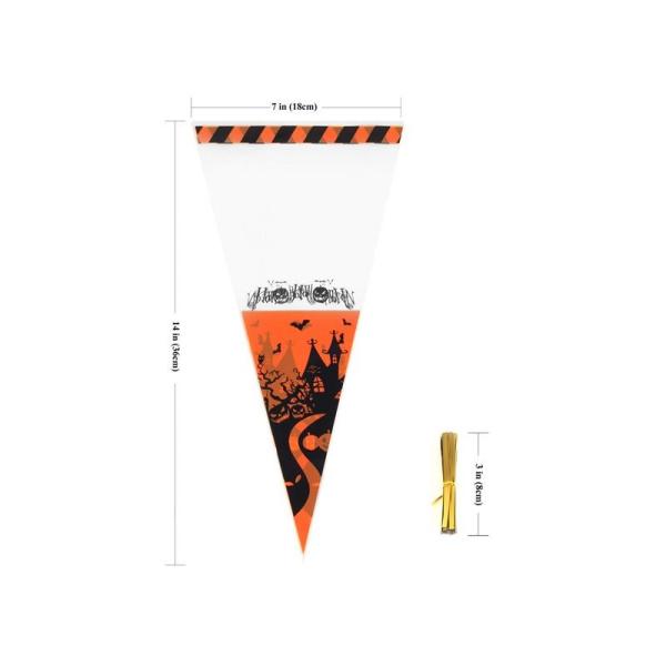 Moisture Proof Plastic Packaging Treat Bags , BPA Free Cone Shaped Treat Bags