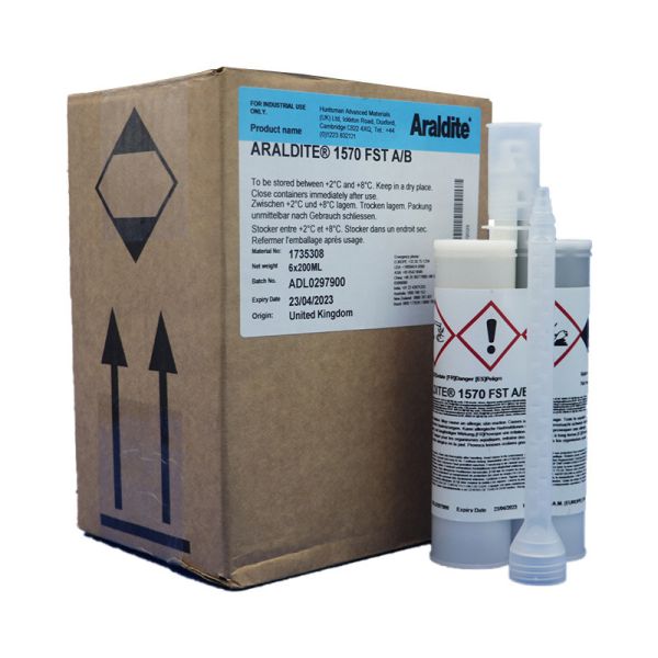 Huntsman Araldite 1570 FST Aerospace Grade Epoxy Adhesive Compliant with FAR 25.853 in 200ML for High-Performance Bonding