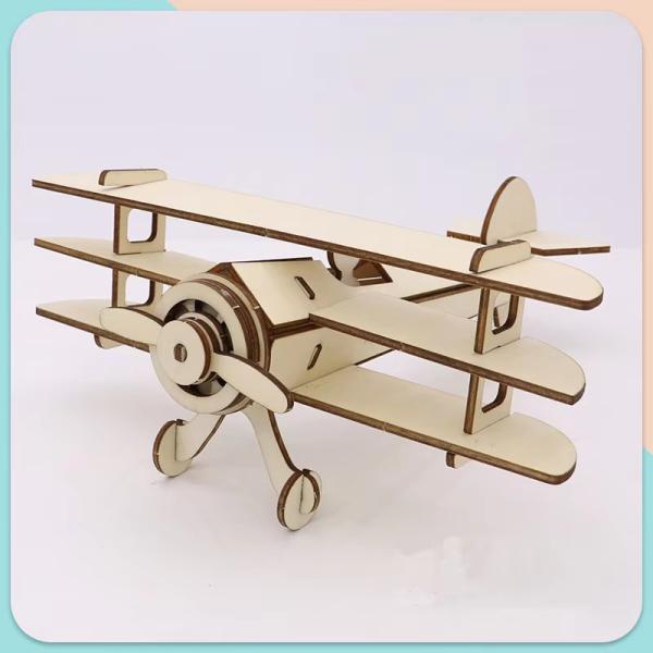 Natural Wood Airplane Kids Toys Solar Educational Toys Juguetes
