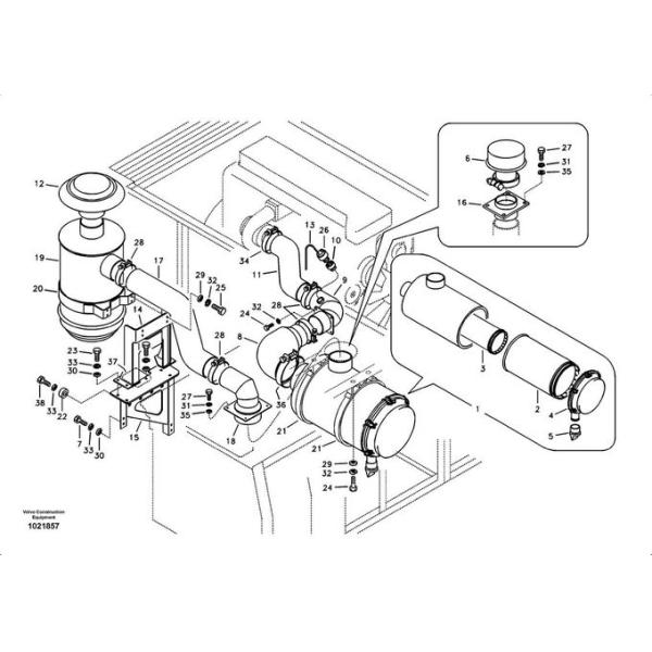 Шланг впускного коллектора ВОЭ14609400 14609400 ЭК460Б