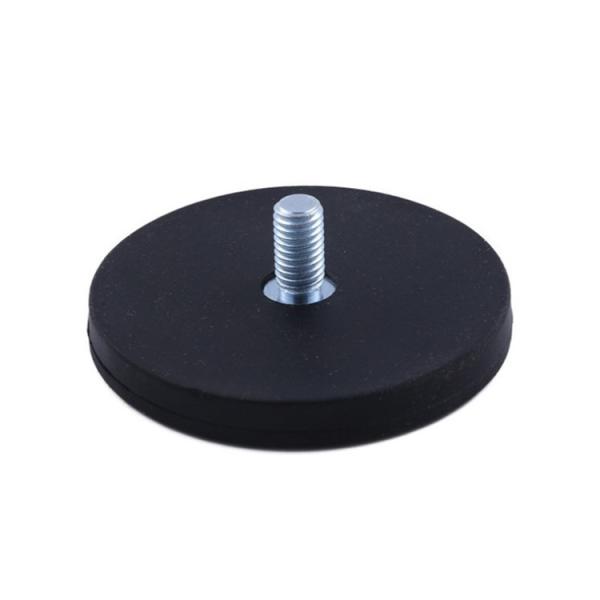 LFYGY Disc Shape Customized Rubber Coated Magnets NdFeB Rubber Pot Magnet with Screw Threaded