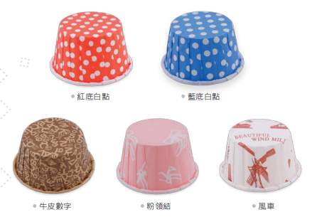 180 Degree Heat Tolerance 44 X 35mm Muffin Cup PET Coated Parchment Muffin Liners