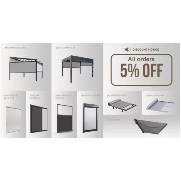 Вилла на открытом воздухе терраса сад алюминиевый сплав тент электрические жалюзи роликовые жалюзи светоизлучающие диоды световой перголы