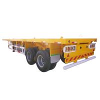 2 essieux de remorque à conteneurs pour camions 20 pieds de longueur ISO de conteneur à réservoirs semi-remorque à plat