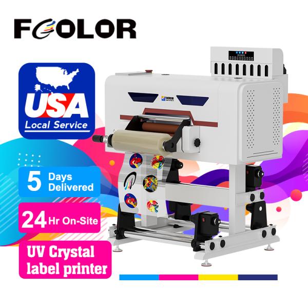 FCOLOR New Materials Good Price 30cm 42cm A3 AB Film UV DTF Printing Film Logo Roll to Roll Uv Dtf Printer for Mugs Phone Case