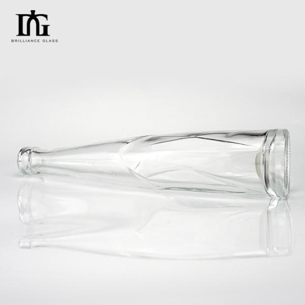 Glass Body Engraving Surface Handling 500ml Round Champagne Bottle with Good Sealing