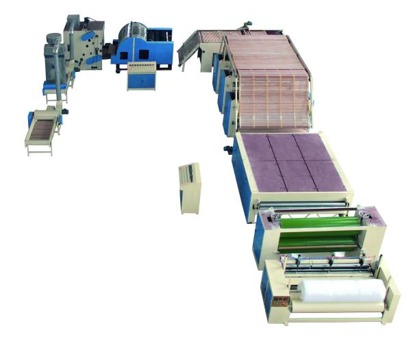 Stiff Wadding Nonwovens Glue Free Wadding Production Line For Sintepon Dacron