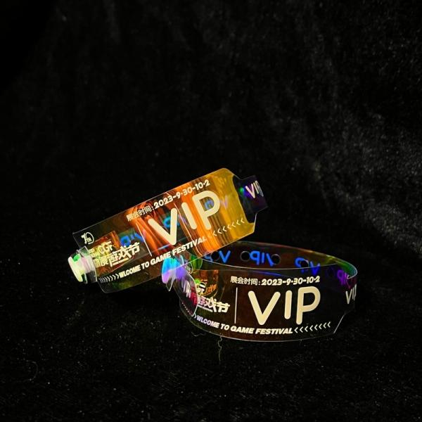 Fornecedor Grátis Pulseira Luminosa E Impermeável Logotipo Personalizado Evento Prémio Promocional Glitter Pulseira Laser Transparente PVC