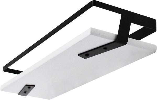 Prateleira de parede de banheiro de estrutura de metal Prateleiras de armazenamento de madeira revestidas em pó para decoração de cozinha