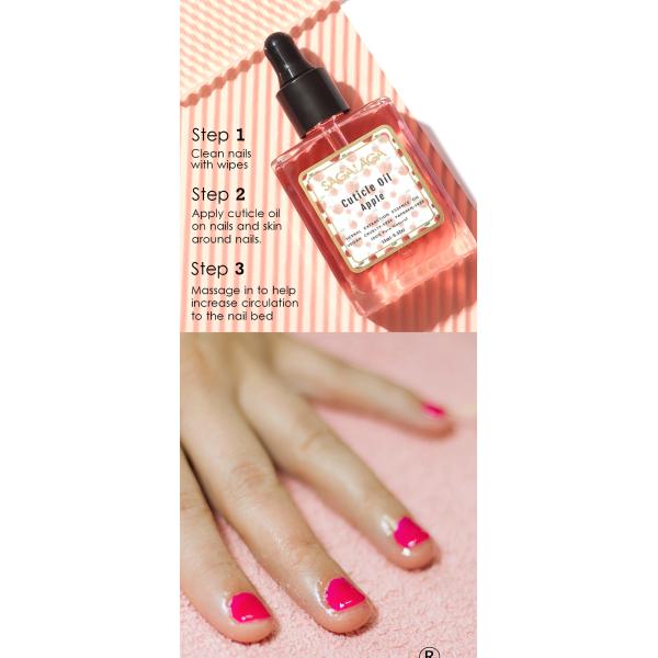 Vitamin E SAGALAGA Nail Cuticle Oil Square Dropper Bottle Custom Logo Nail Care Fruit Flower Oil for Cuticle Format DROPPER