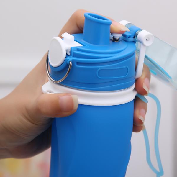 750ml Collapsible Travel Water Bottle Food Grade Material Customized Logo