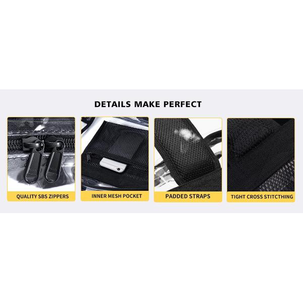 Transparent Clear Backpack See Through Security Clear Backpack Heavy Duty Backpack For Work